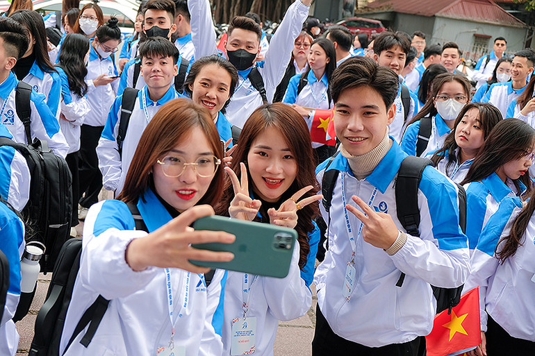 Không khí sôi nổi, trẻ trung mà các đại biểu mang tới Đại hội.