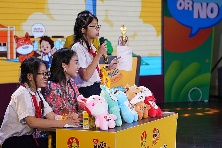 Không khí sôi nổi, hào hứng đến từ Trường Trung học cơ sở Tùng Thiện Vương (thành phố Hồ Chí Minh).