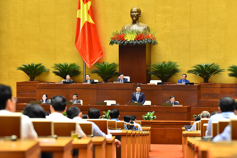 [Ảnh] Bộ trưởng Khoa học và Công nghệ, Bộ trưởng Giao thông vận tải đăng đàn trả lời chất vấn ảnh 8