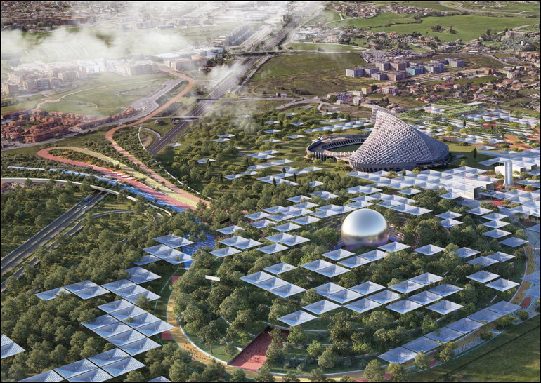 Phối cảnh không gian diễn ra sự kiện Roma Expo 2030. (Nguồn: Đại sứ quán Italia tại Việt Nam)