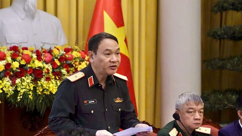 Thiếu tướng Phạm Hải Trung, Trưởng Ban Quản lý Lăng, Tư lệnh Bộ Tư lệnh Bảo vệ Lăng Chủ tịch Hồ Chí Minh, giới thiệu những nội dung chính về Pháp lệnh.