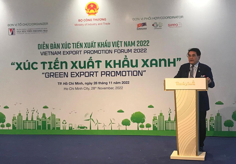 Đại diện EuroCham phát biểu tại Diễn đàn.