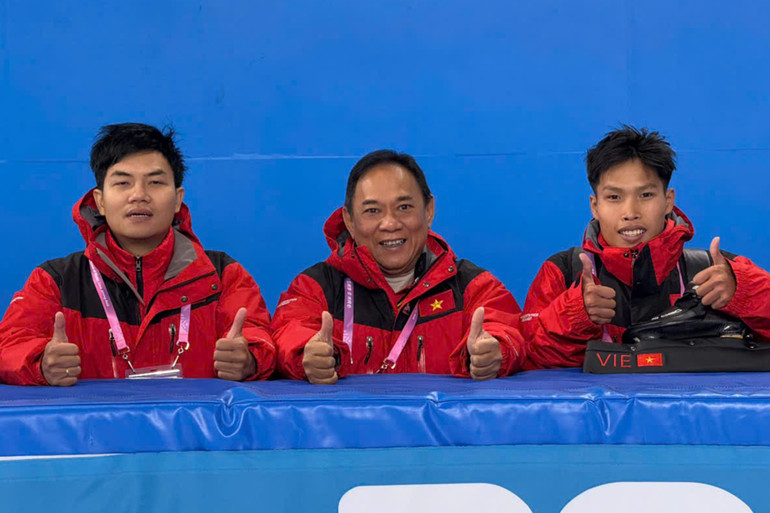 Đoàn Việt Nam tham dự Đại hội thể thao mùa đông châu Á 2025. (Ảnh: Vinh Ngô)