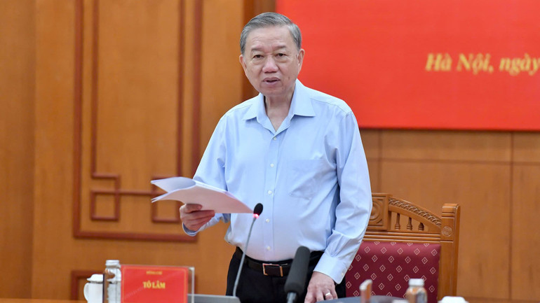 Tổng Bí thư, Chủ tịch nước, Trưởng Ban Chỉ đạo Tô Lâm phát biểu kết luận phiên họp. (Ảnh: ĐĂNG KHOA) Tổng Bí thư, Chủ tịch nước, Trưởng Ban Chỉ đạo Tô Lâm phát biểu kết luận phiên họp. (Ảnh: ĐĂNG KHOA)