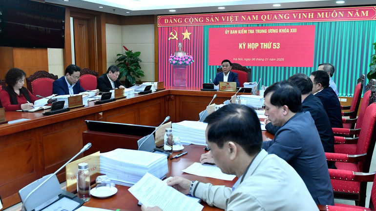 Ủy ban Kiểm tra Trung ương đã thảo luận, cho ý kiến dự thảo sửa đổi, bổ sung các quy định, quy chế về công tác kiểm tra, giám sát và kỷ luật của Đảng. (Ảnh: Đăng Khoa)