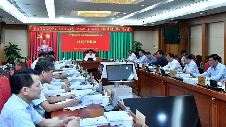 Tại Kỳ họp thứ 48, Ủy ban Kiểm tra Trung ương đã xem xét, quyết định nhiều nội dung quan trọng. Ảnh: Đăng Khoa