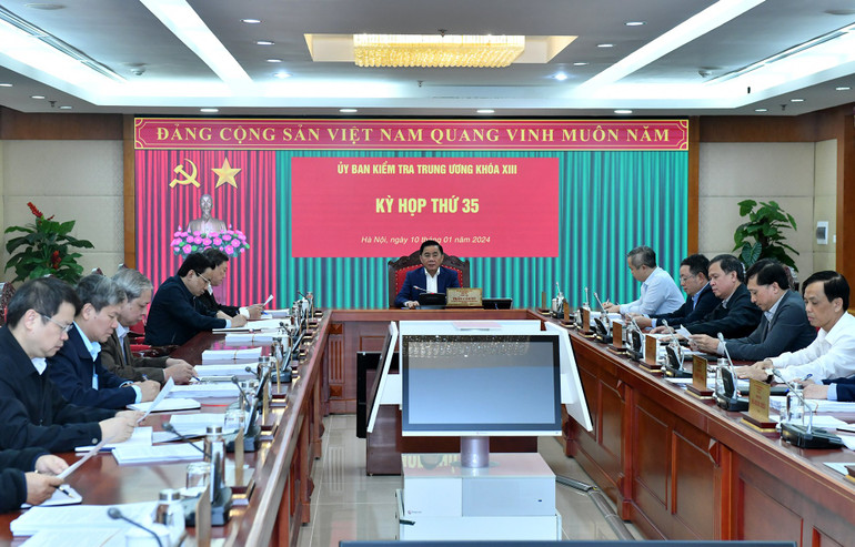 Quang cảnh Kỳ họp thứ 35 Ủy ban Kiểm tra Trung ương. Ảnh: ĐĂNG KHOA