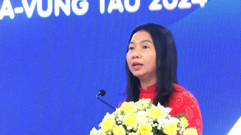 Bà Trần Thị Thu Hiền, quyền Giám đốc Sở Du lịch tỉnh Bà Rịa-Vũng Tàu thông tin về Tuần lễ Du lịch 2024.