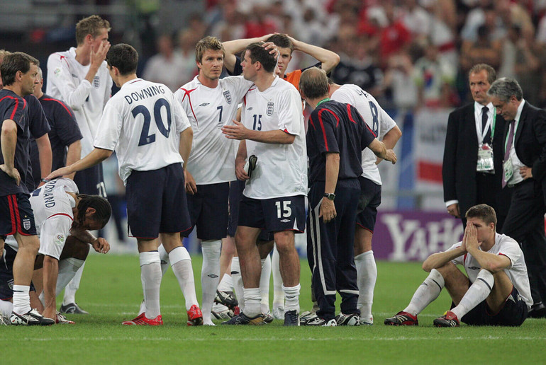 “Thế hệ vàng” của tuyển Anh gây thất vọng tại World Cup 2006. (Ảnh: Gettys)