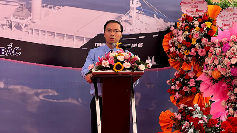 SBIC hạ thủy thành công tàu chở hàng rời trọng tải 45.000 DWT ảnh 2