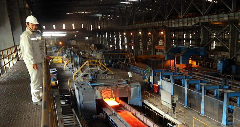 Dây chuyền sản xuất thép tại Công ty CP Thép Hòa Phát. (Ảnh: Danh Lam)