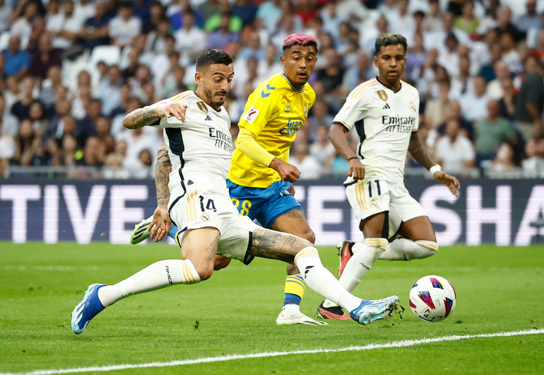 Joselu (số 14) sẵn sàng cống hiến mỗi khi được trao cơ hội. (Ảnh: Reuters) Joselu (số 14) sẵn sàng cống hiến mỗi khi được trao cơ hội. (Ảnh: Reuters)