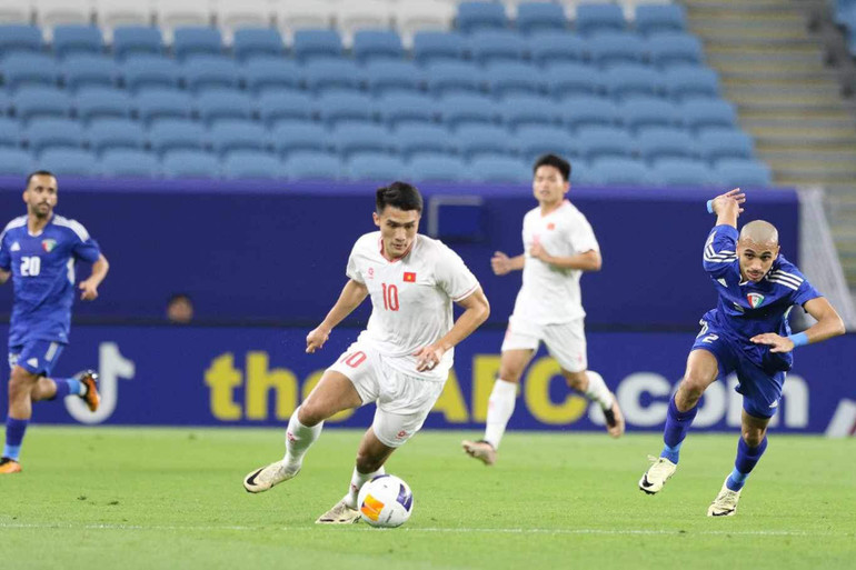 U23 Việt Nam thể hiện lối chơi chủ động cầm bóng. (Ảnh: VFF)