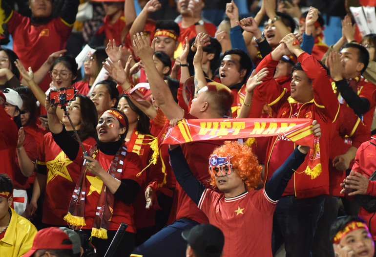 Những tiếng trống kèn đang vang khắp sân Mỹ Đình.