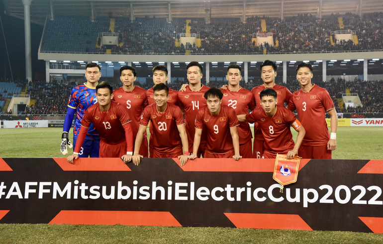 Đội hình xuất phát đội tuyển Việt Nam.