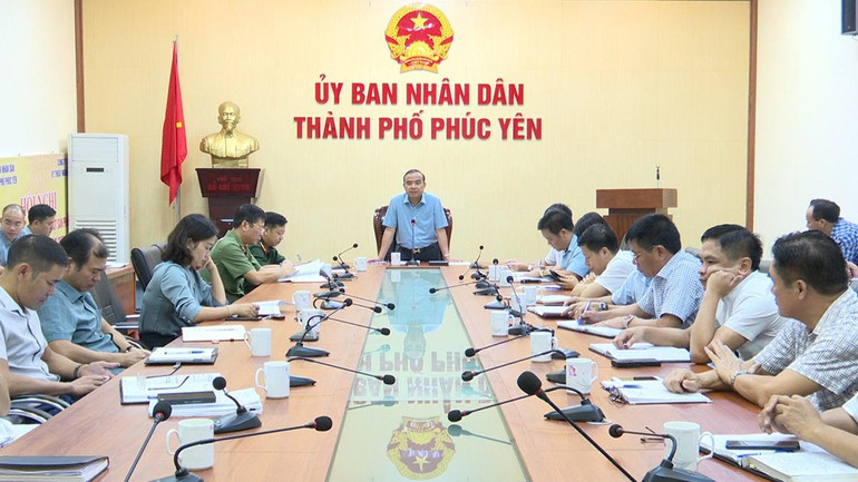 Lãnh đạo thành phố Phúc Yên bàn giải pháp mở rộng đô thị. Lãnh đạo thành phố Phúc Yên bàn giải pháp mở rộng đô thị.