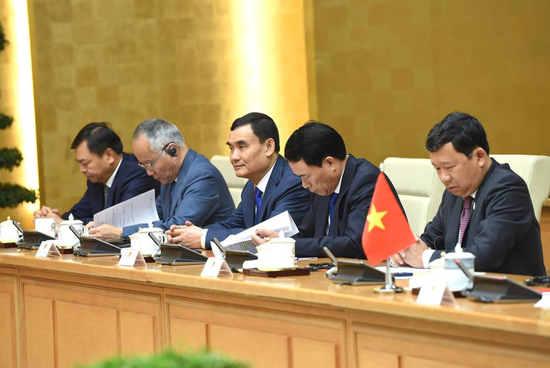 [Ảnh] Thủ tướng Phạm Minh Chính tiếp Chủ tịch Thượng viện Vương quốc Campuchia Samdech Say Chhum ảnh 6