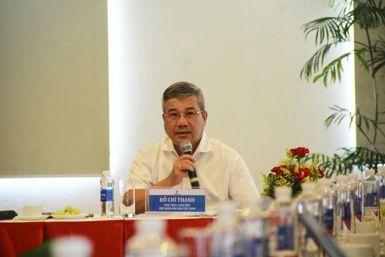 Phó Tổng Giám đốc Petrovietnam Đỗ Chí Thanh phát biểu tại buổi làm việc.