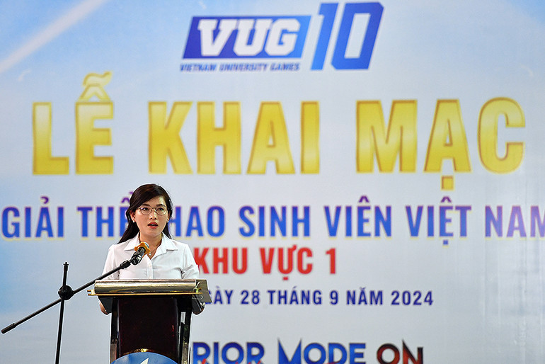 Đồng chí Hồ Hồng Nguyên phát biểu ý kiến tại Lễ khai mạc VUG 10. Đồng chí Hồ Hồng Nguyên phát biểu ý kiến tại Lễ khai mạc VUG 10.