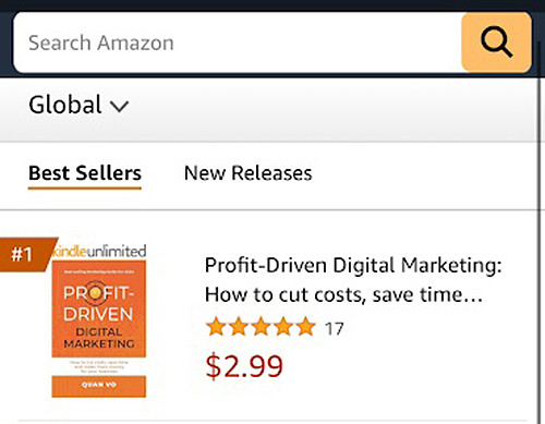 Phiên bản tiếng Anh của cuốn sách đứng đầu danh sách sách về marketing bán chạy của Amazon.