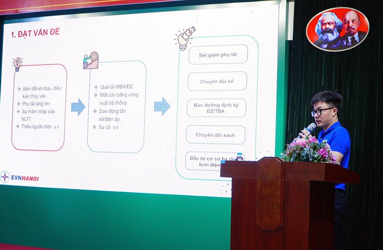 Các diễn giả trình bày những giải pháp số trong quản lý, tiêu thụ điện.