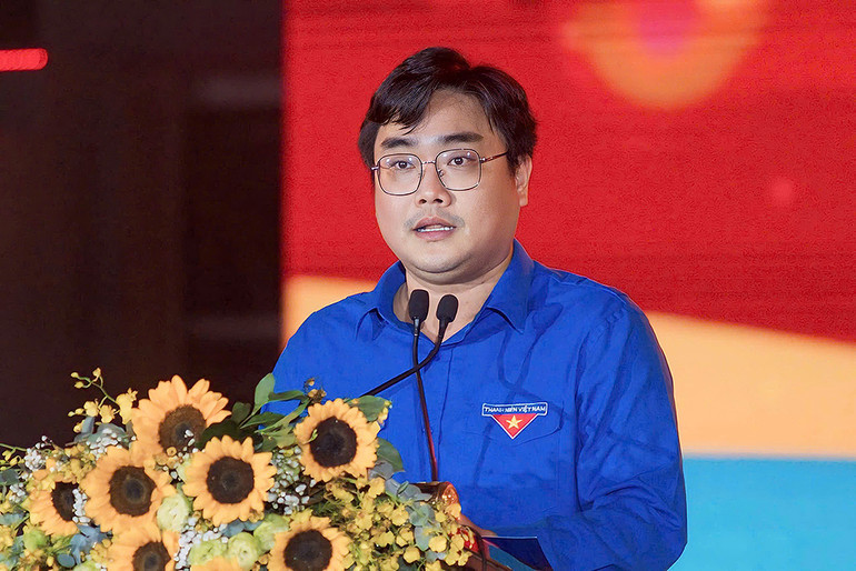 Đồng chí Ngô Minh Hải phát biểu chào mừng tại chương trình.