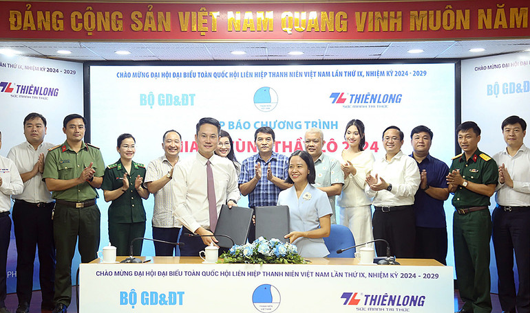 Trung ương Hội Liên hiệp Thanh niên Việt Nam và Tập đoàn Thiên Long ký kết hợp tác giai đoạn 2024-2029.