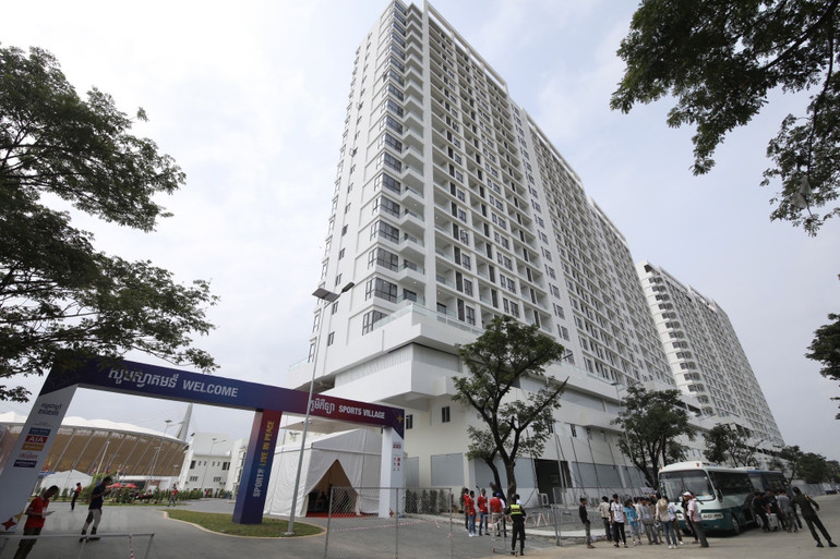 Làng SEA Games 32 được khởi công xây dựng từ năm 2020 và hoàn thành vào ngày 20/4/2023.