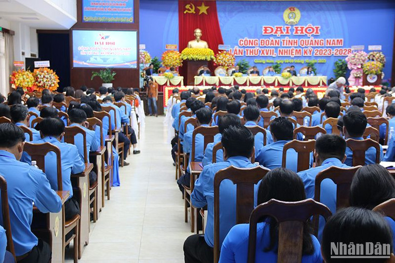 Quang cảnh đại hội Công đoàn tỉnh Quảng Nam.
