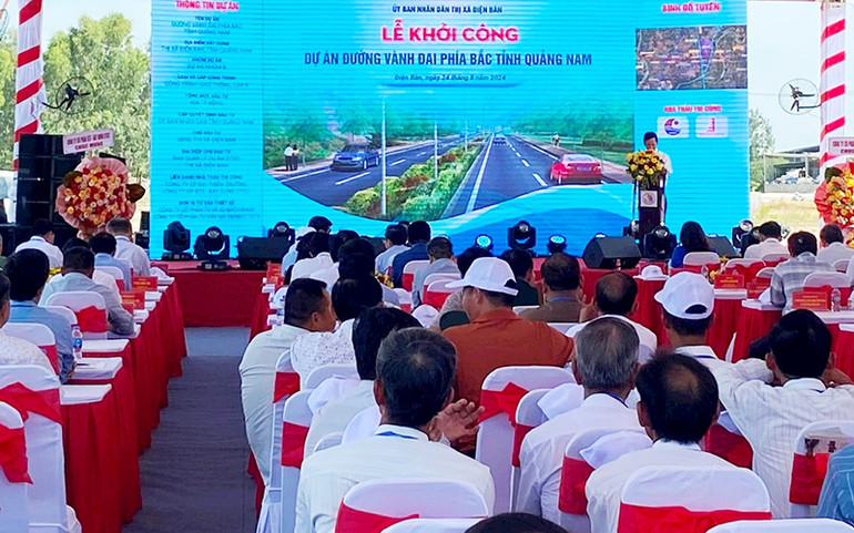 Quang cảnh lễ khởi công Dự án Đường vành đai phía bắc tỉnh Quảng Nam