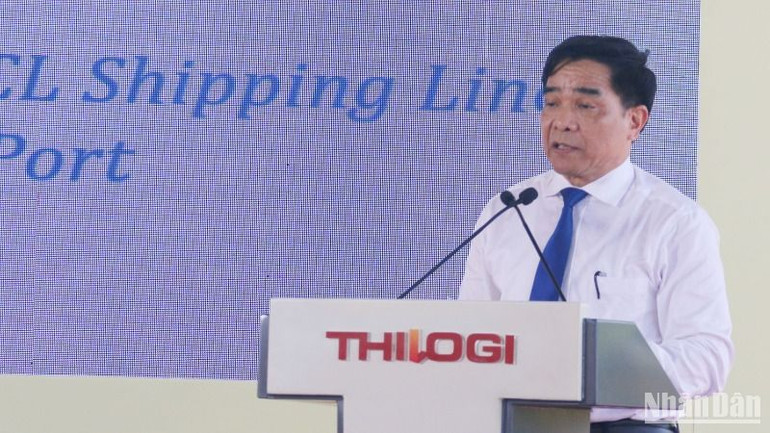 Chủ tịch Ủy ban nhân dân tỉnh Quảng Nam Lê Văn Dũng phát biểu tại buổi lễ.