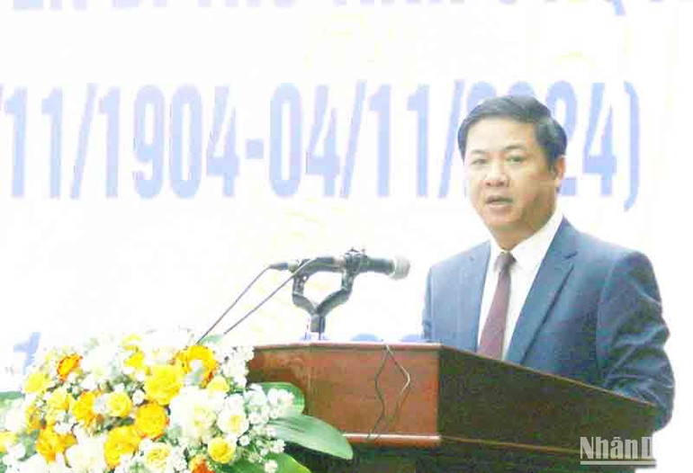 Trình bày diễn văn tại buổi lễ, đồng chí Lương Nguyễn Minh Triết nhấn mạnh, kỷ niệm 120 năm Ngày sinh đồng chí Nguyễn Trác là dịp để chúng ta học tập và noi theo đồng chí, người con đất Quảng kiên trung.