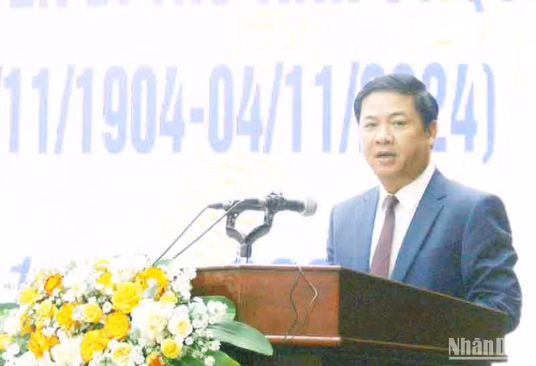 Trình bày diễn văn tại buổi lễ, đồng chí Lương Nguyễn Minh Triết nhấn mạnh, kỷ niệm 120 năm Ngày sinh đồng chí Nguyễn Trác là dịp để chúng ta học tập và noi theo đồng chí, người con đất Quảng kiên trung. Trình bày diễn văn tại buổi lễ, đồng chí Lương Nguyễn Minh Triết nhấn mạnh, kỷ niệm 120 năm Ngày sinh đồng chí Nguyễn Trác là dịp để chúng ta học tập và noi theo đồng chí, người con đất Quảng kiên trung.