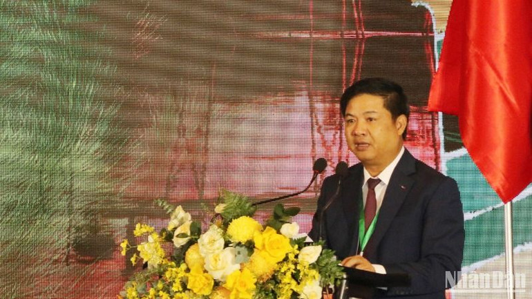 Bí thư Tỉnh ủy Quảng Nam Lương Nguyễn Minh Triết phát biểu tại hội nghị.