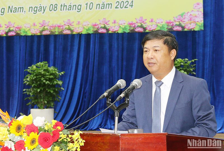 Bí thư Tỉnh ủy Quảng Nam Lương Nguyễn Minh Triết phát biểu tại hội thảo