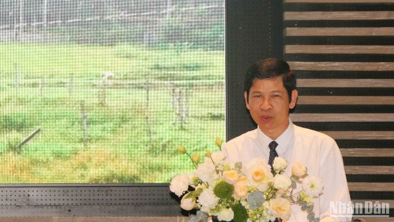 Thứ trưởng Văn hóa, Thể thao và Du lịch Hồ An Phong phát biểu tại họp báo.