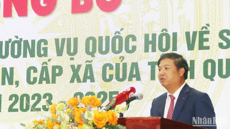 Bí thư Tỉnh ủy Lương Nguyễn Minh Triết phát biểu tại lễ công bố