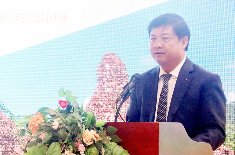 Bí thư Tỉnh ủy Quảng Nam Lương Nguyễn Minh Triết phát biểu tại hội thảo.