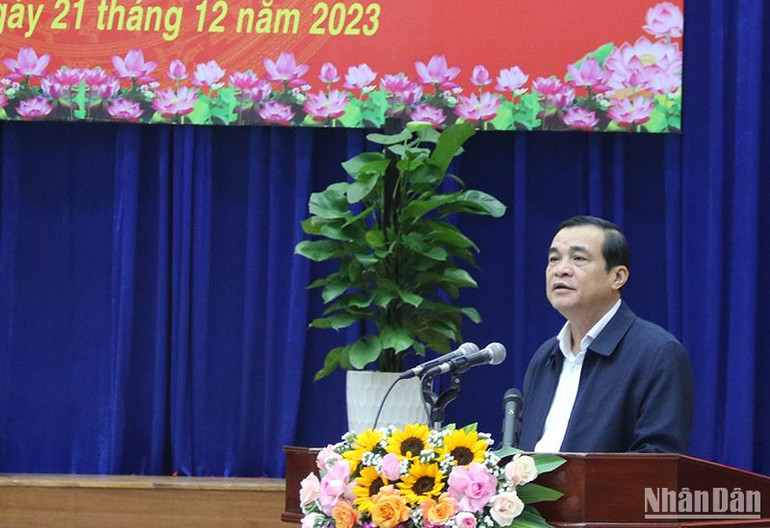 Bí thư Tỉnh ủy Phan Việt Cường phát biểu tại Hội nghị.