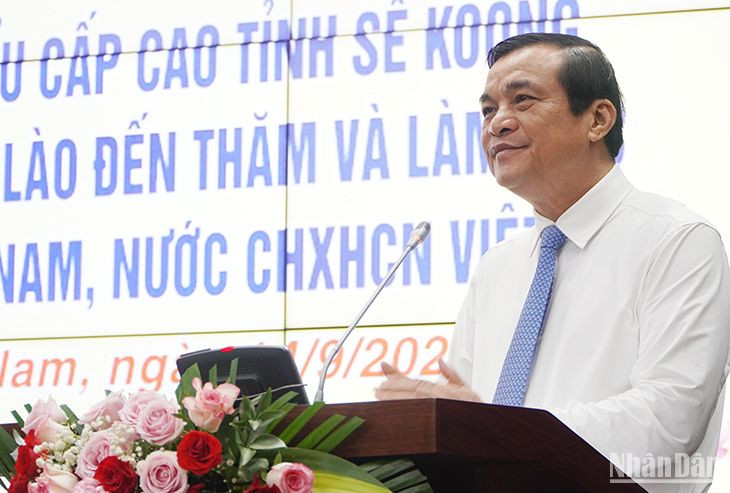 Bí thư Tỉnh ủy Quảng Nam Phan Việt Cường phát biểu tại buổi làm việc. Bí thư Tỉnh ủy Quảng Nam Phan Việt Cường phát biểu tại buổi làm việc.