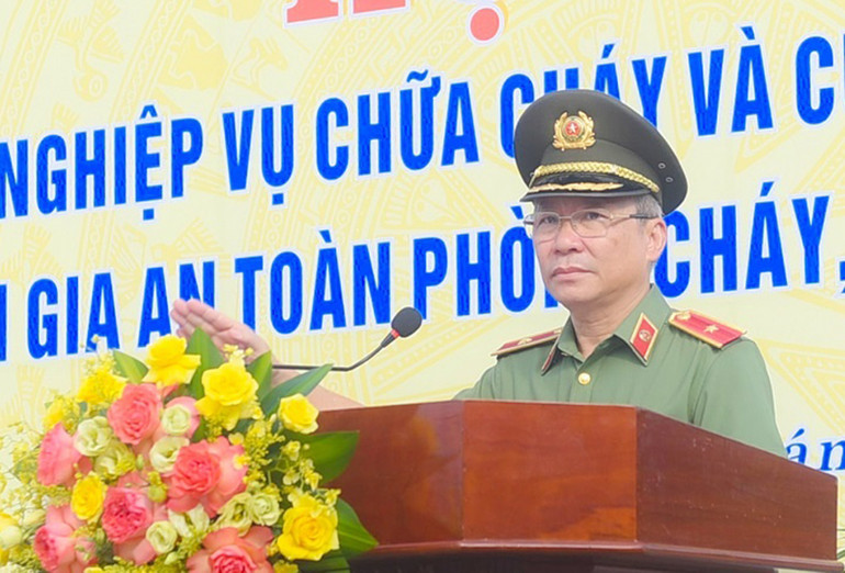 Thiếu tướng Nguyễn Đức Dũng, Giám đốc Công an tỉnh Quảng Nam phát biểu tại Hội thi. Thiếu tướng Nguyễn Đức Dũng, Giám đốc Công an tỉnh Quảng Nam phát biểu tại Hội thi.