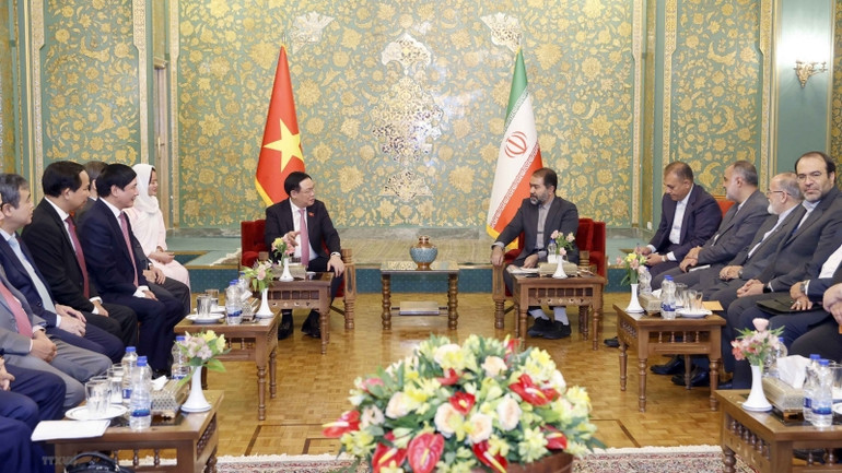 Quang cảnh buổi tiếp. (Ảnh: Doãn Tấn/TTXVN)