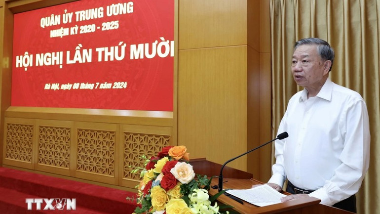 Chủ tịch nước Tô Lâm phát biểu. (Ảnh: Nhan Sáng/TTXVN)