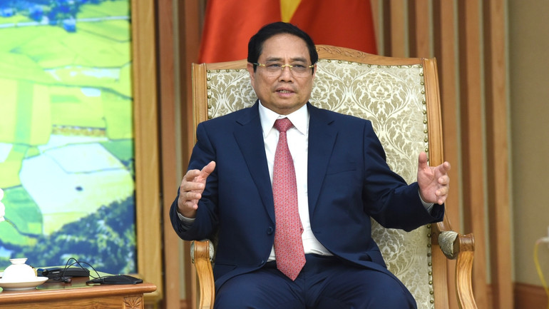Thủ tướng Phạm Minh Chính phát biểu tại buổi tiếp. Thủ tướng Phạm Minh Chính phát biểu tại buổi tiếp.