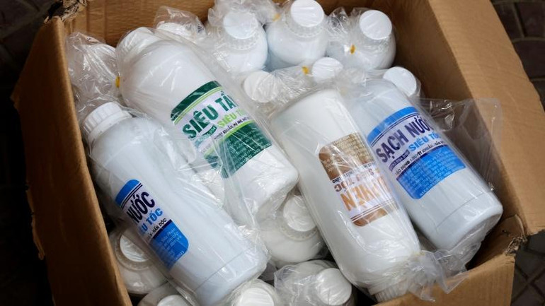 Số thuốc nuôi trồng thủy sản được làm giả một cách tinh vi.