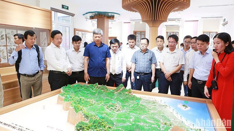 Phó Chủ tịch Ủy ban nhân dân tỉnh Quảng Nam Hồ Quang Bửu (mặc áo xanh) cùng các đại biểu nghe giới thiệu về Bảo tàng đa dạng sinh học tỉnh Quảng Nam. Phó Chủ tịch Ủy ban nhân dân tỉnh Quảng Nam Hồ Quang Bửu (mặc áo xanh) cùng các đại biểu nghe giới thiệu về Bảo tàng đa dạng sinh học tỉnh Quảng Nam.