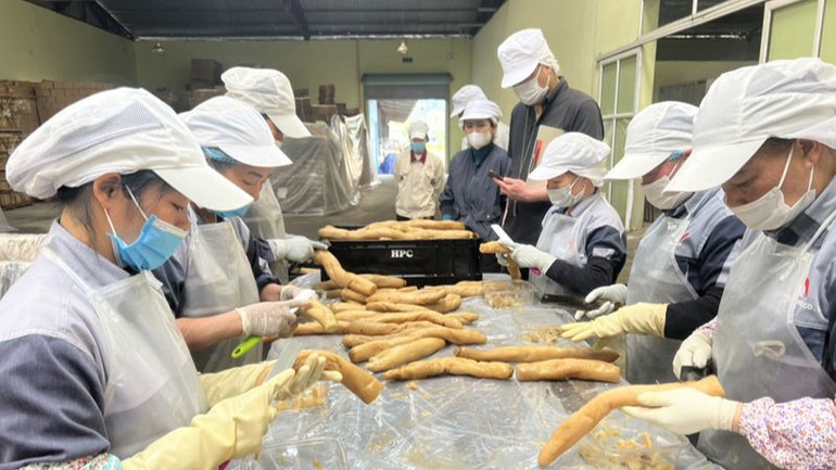 Thời gian qua, nhiều nhà đầu tư đã đến tìm hiểu và đầu tư tại Bắc Kạn. (Trong ảnh: Chế biến nông sản xuất khẩu tại Công ty Trách nhiệm hữu hạn Việt Nam Misaki). (Ảnh: TUẤN SƠN)