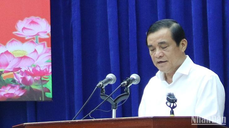 Bí thư Tỉnh ủy Phan Việt Cường phát biểu chỉ đạo.