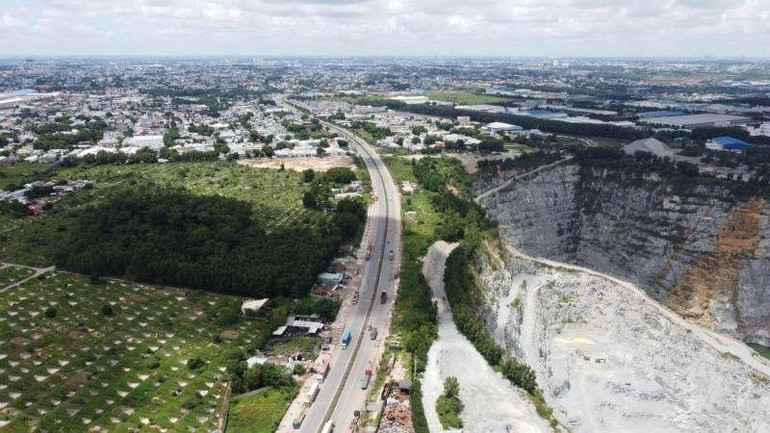 Đường Vành đai 3, đoạn Tân Vạn-Bình Chuẩn (Bình Dương) đã hoàn thành. (Ảnh: Giang Lê).