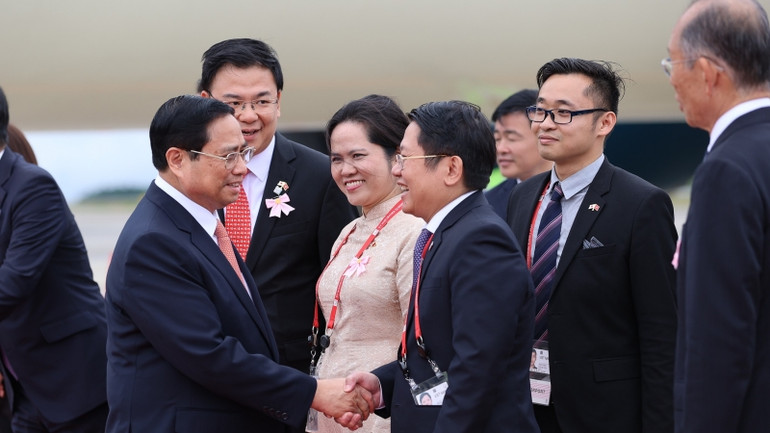 Thủ tướng Phạm Minh Chính lên đường dự Hội nghị thượng đỉnh G7 mở rộng và làm việc tại Nhật Bản từ ngày 19-21/5/2023. (Ảnh: Nhật Bắc)